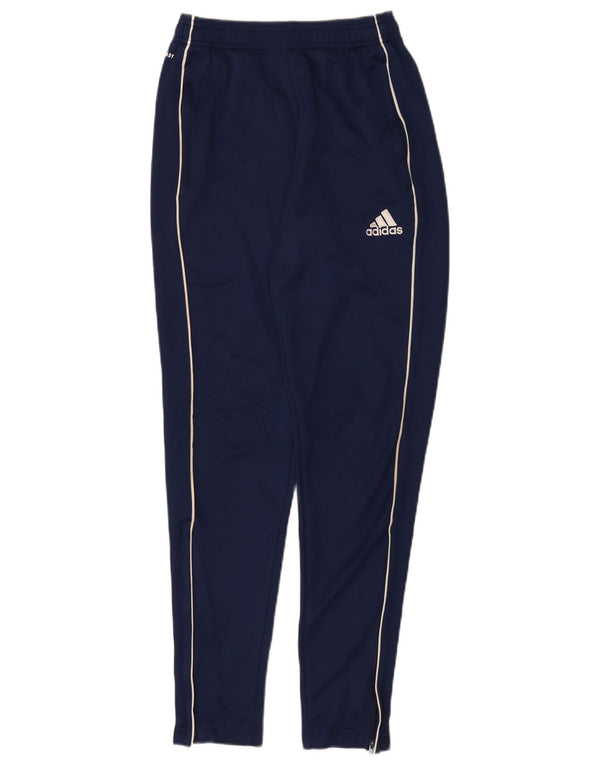 Adidas Mens Aeroready Tracksuit Trousers Small Navy Blue Polyester