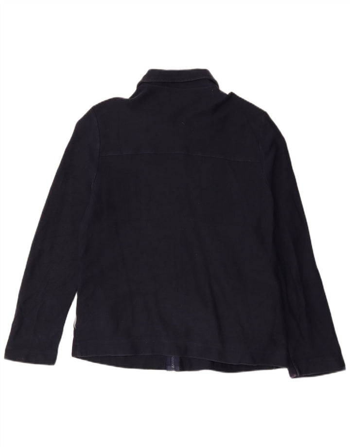 Marks & Spencer Womens Bomber Jacket UK 16 Large Navy Blue Cotton