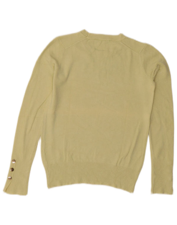 Maglione corto girocollo da donna Zara UK 10 piccolo giallo
