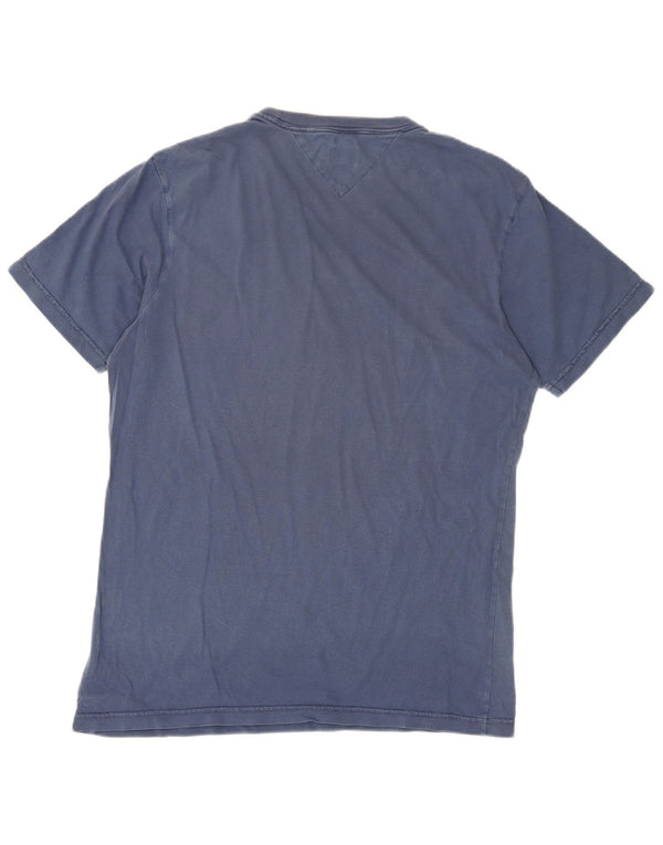 Tommy Hilfiger Herre grafisk T-shirt top XL marineblå bomuld
