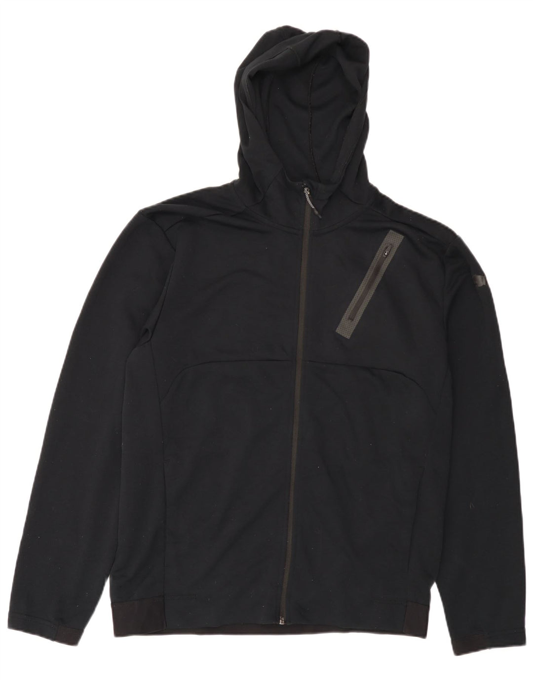 PUMA Suéter con capucha y cremallera para hombre Poliéster negro grande