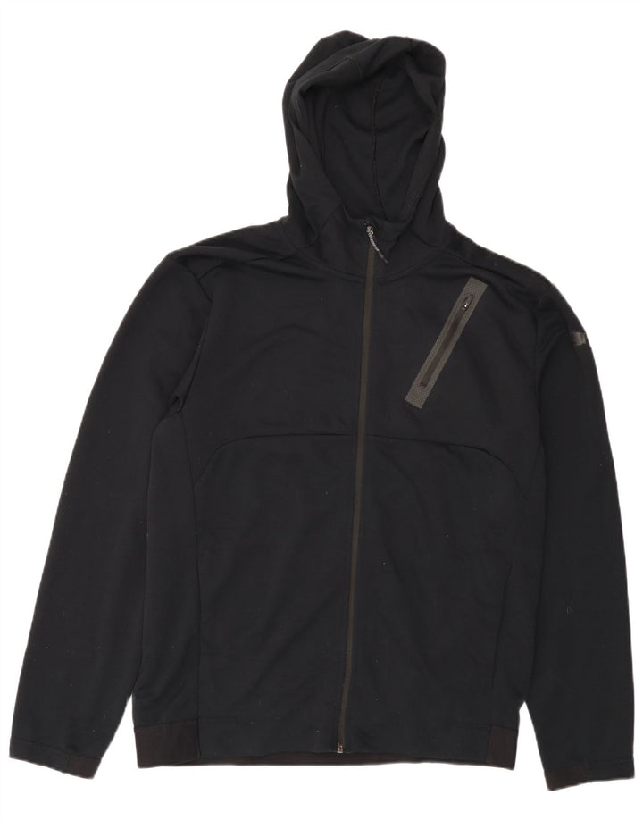 PUMA Suéter con capucha y cremallera para hombre Poliéster negro grande
