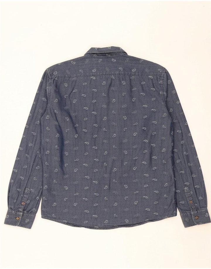 SUN68 Mens Shirt XL Blue Paisley Cotton