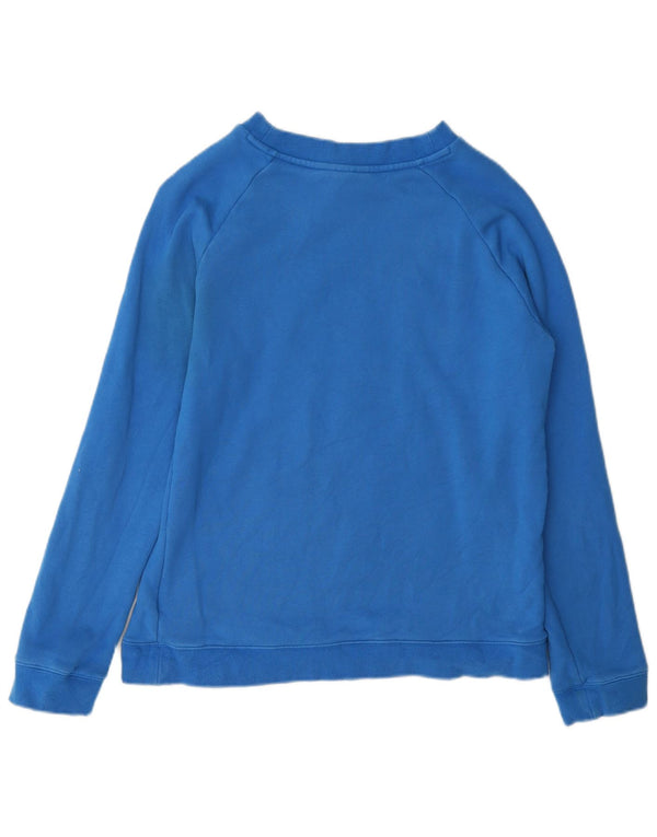 Pulover cu grafic pentru femei Adidas UK 16, mare, albastru, bumbac