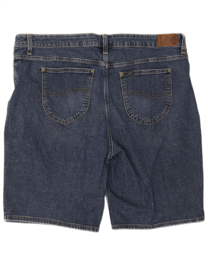 LEE Womens Mid Rise Regular Fit Bermuda Shorts W40 2XL Blue