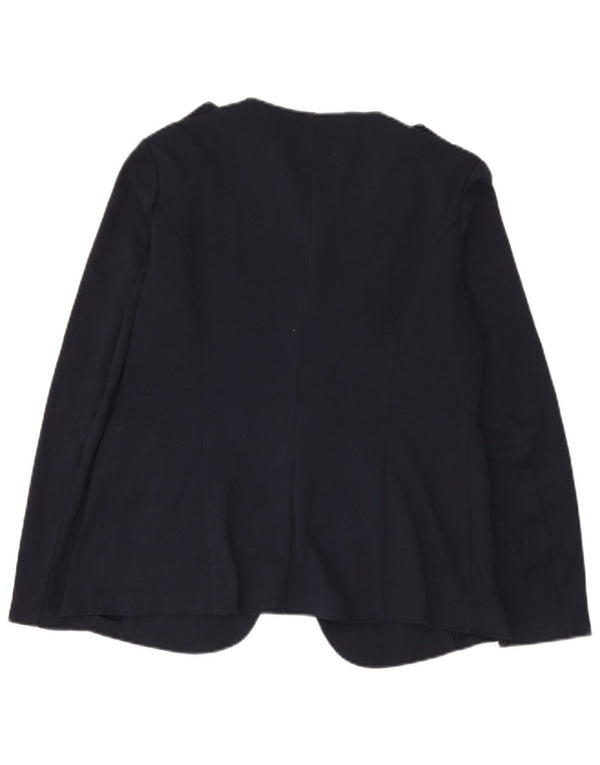 Benetton Damen-Blazer im Militär-Stil mit 1 Knopf, Gr. 40, Marineblau