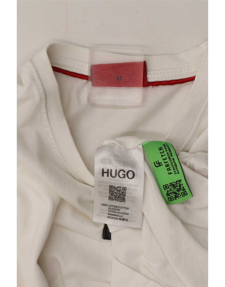 Camiseta Hugo Boss Hombre Top Medium Blanco Algodón