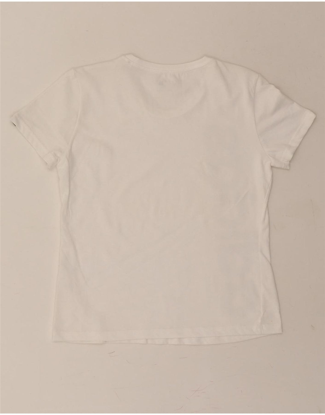 ADIDAS Womens Graphic T-Shirt Top UK 12/14 Medium White Polyester Vintage Adidas and Second-Hand Adidas from Messina Hembry 