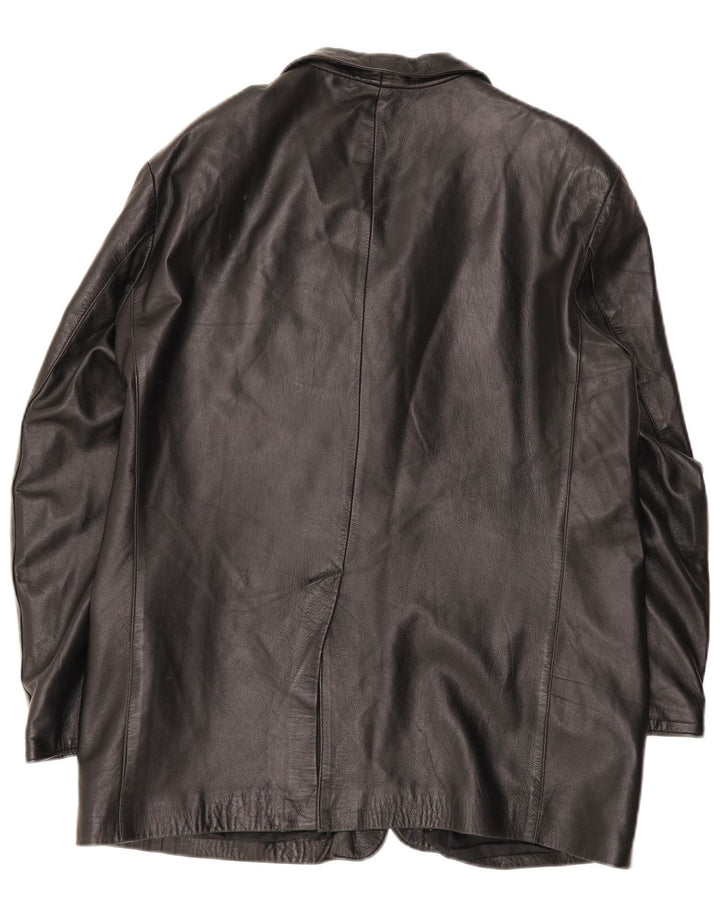 Vintage férfi bőrkabát IT 54 2XL fekete