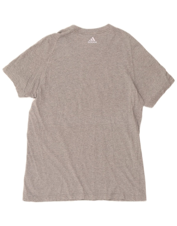 Adidas Mens Graphic T-Shirt Top XL Grey Cotton