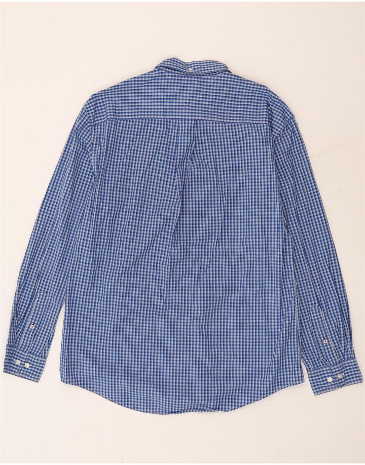 Tommy Hilfiger Mens Shirt XL Blue Gingham Cotton