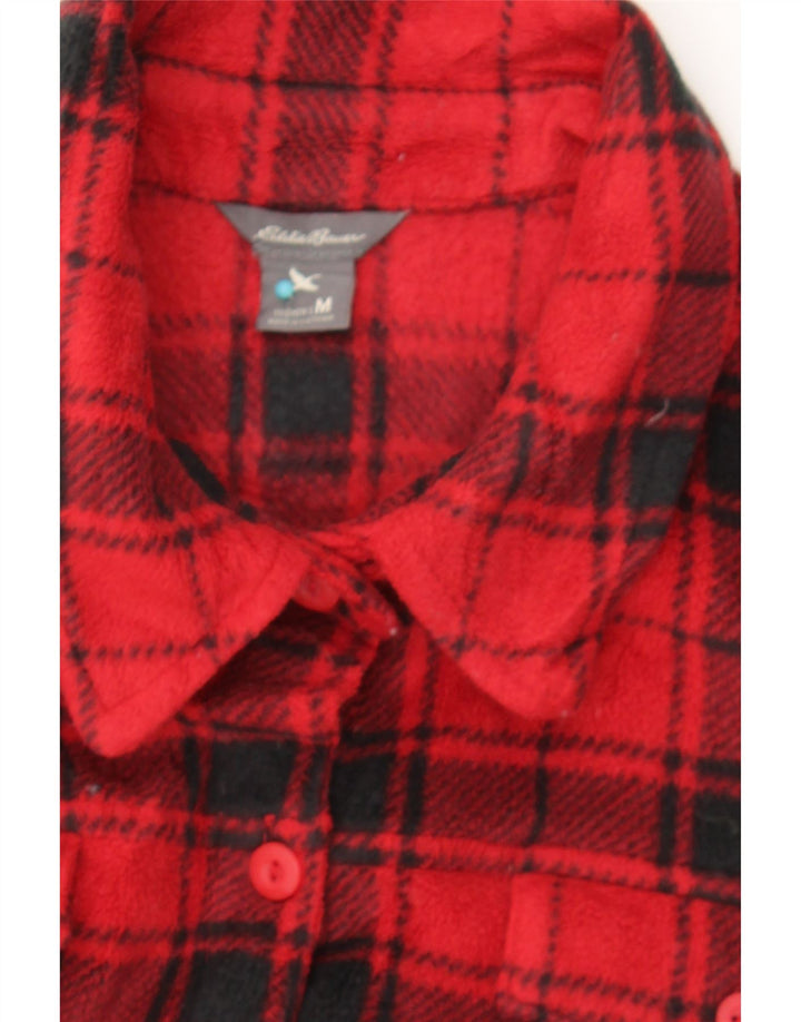 EDDIE BAUER Womens Flannel Shirt UK 14 Medium Red Check Polyester Vintage Eddie Bauer and Second-Hand Eddie Bauer from Messina Hembry 