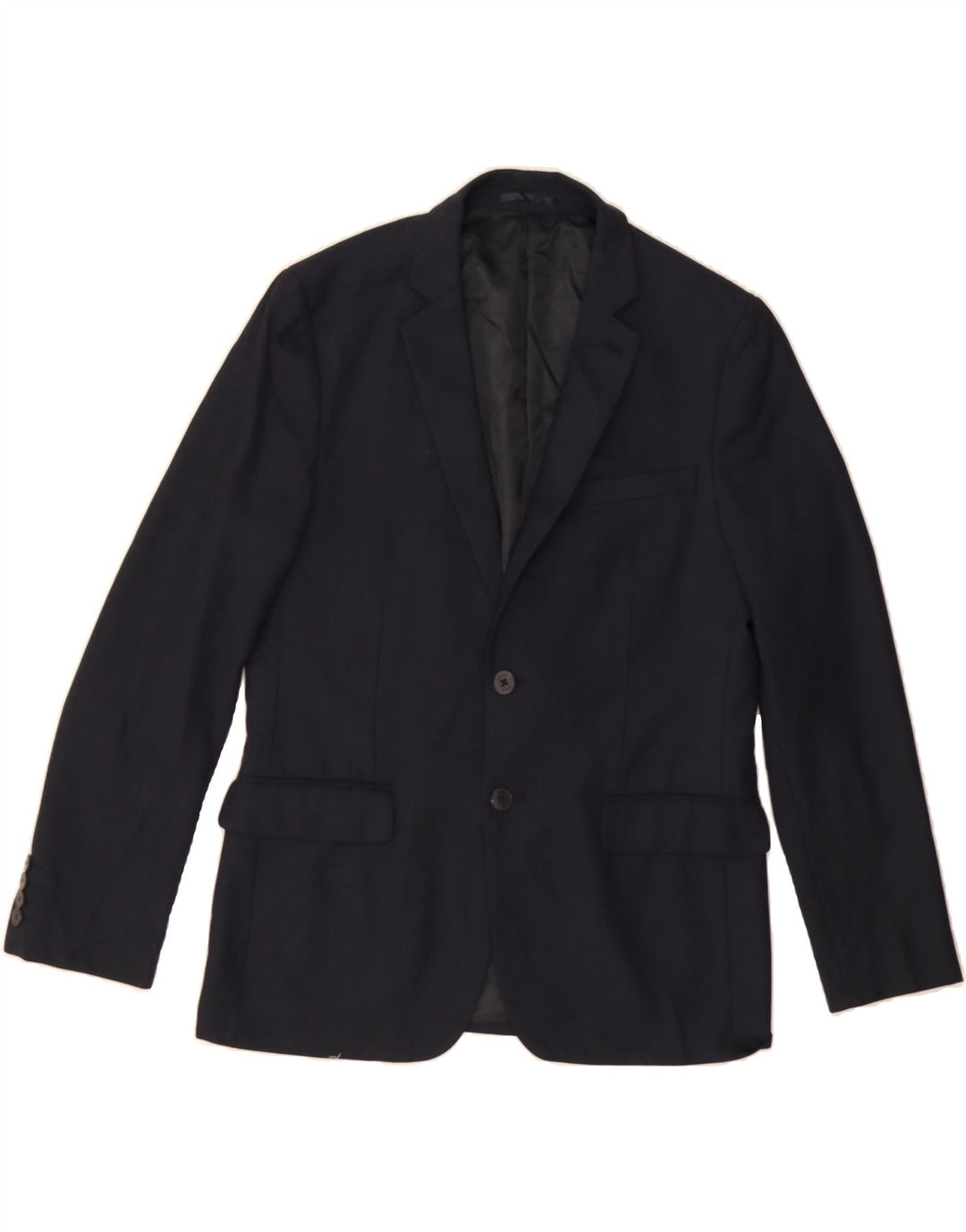 JAEGER Mens 2 Button Blazer Jacket UK 40 Large Navy Blue Vintage Jaeger and Second-Hand Jaeger from Messina Hembry 