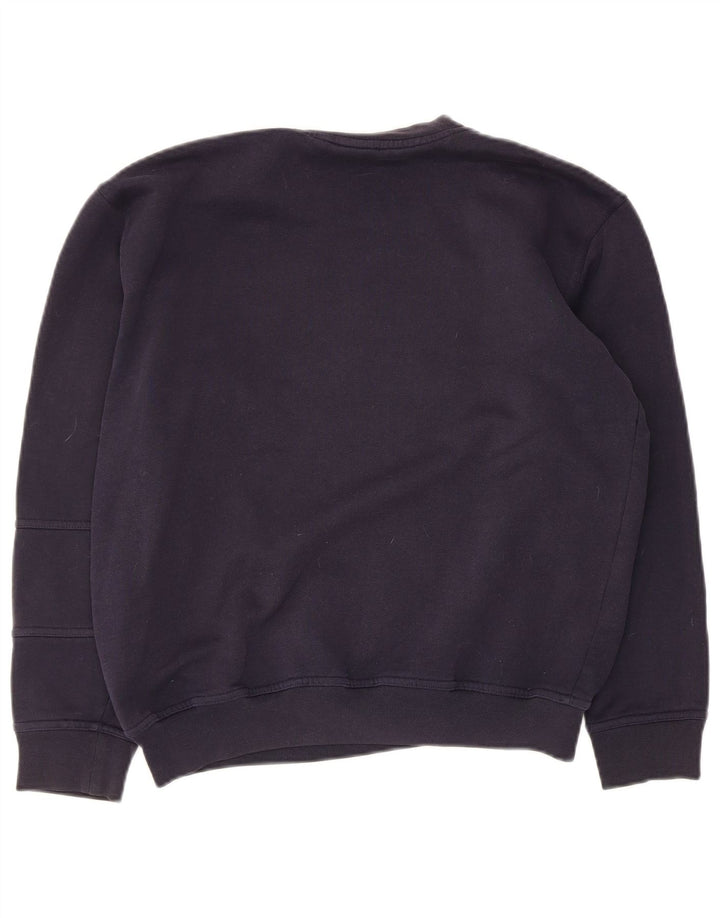 Ellesse Womens Grafisk Oversized Sweatshirt Jumper UK 10 Small Navy Blue