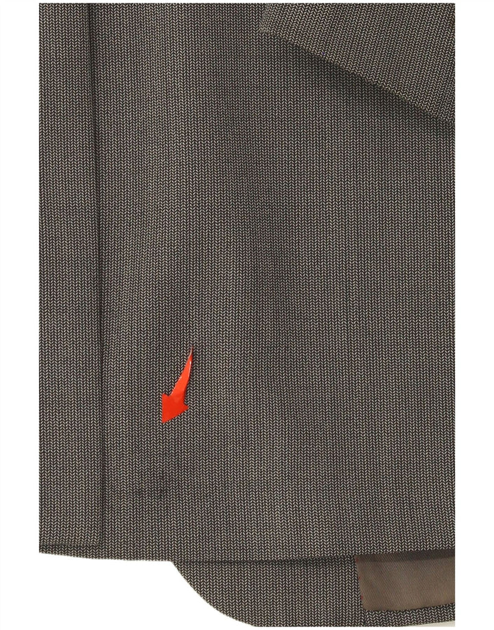 Aquascutum Herre 1-knaps blazerjakke UK 44 2XL Grå sildebensuld