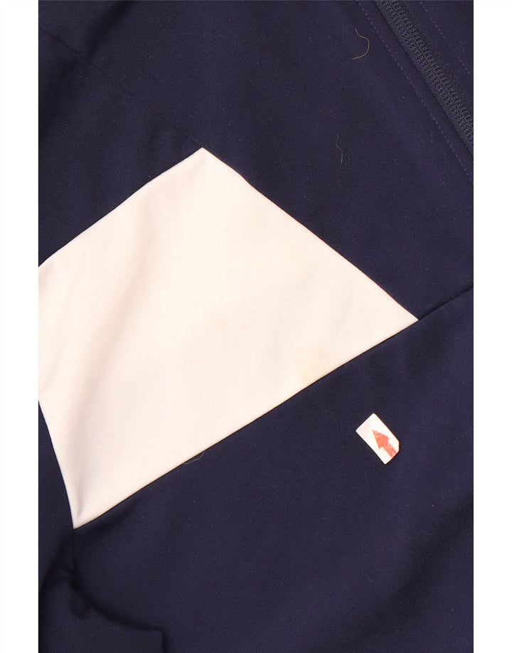 Puma Veste de survêtement pour homme Large Bleu Marine Colorblock Polyester