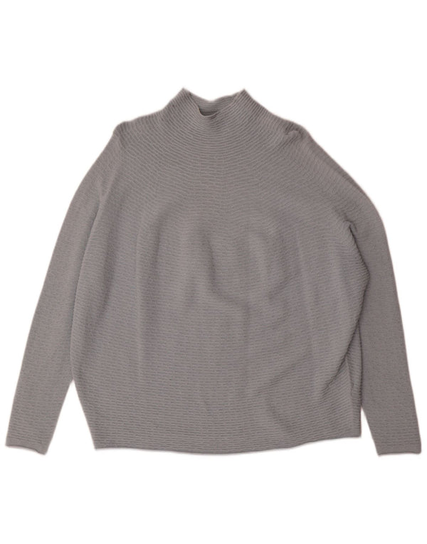Phase Eight Womens Oversized Turtle Neck Jumper Sweater UK 14 Medium Grey