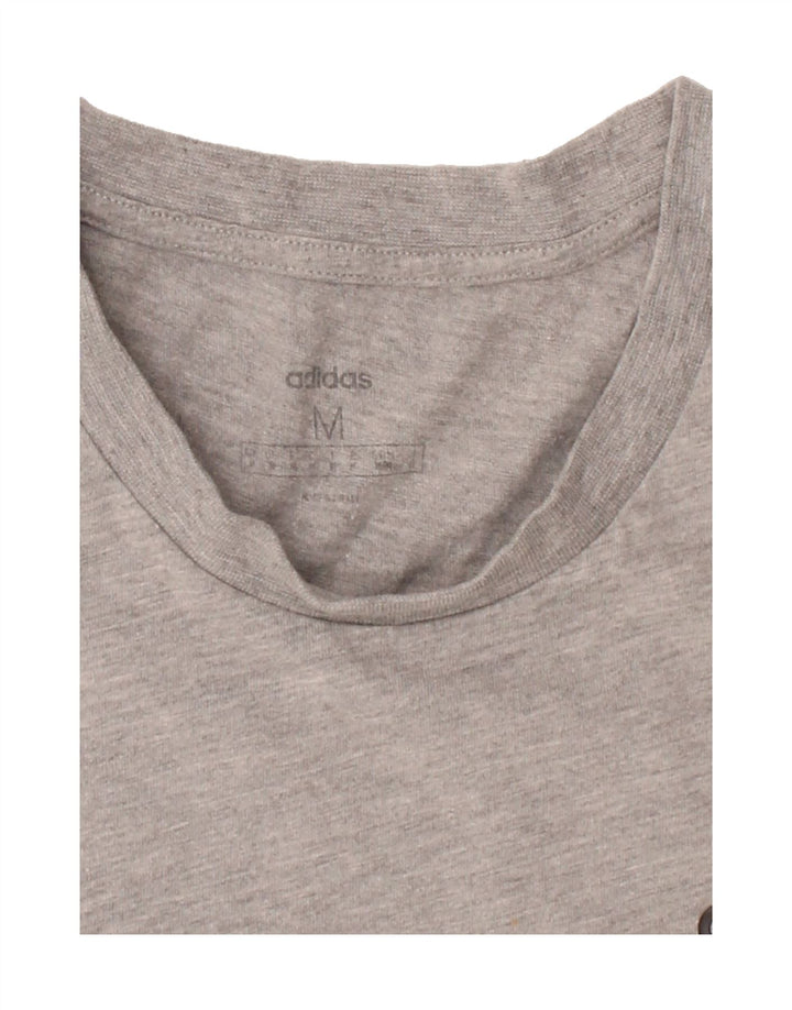 ADIDAS Mens T-Shirt Top Medium Grey Cotton Vintage Adidas and Second-Hand Adidas from Messina Hembry 