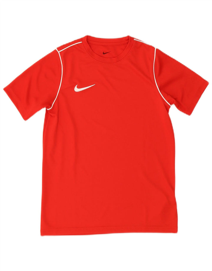 T-shirt da ragazzo Nike Dri Fit Top 10-11 anni poliestere rosso medio