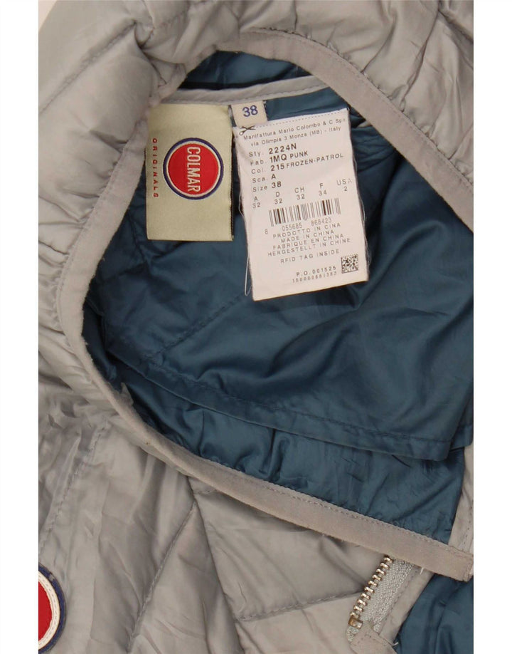 Colmar Womens Hooded Padded Jacket IT 38 2XS Grey