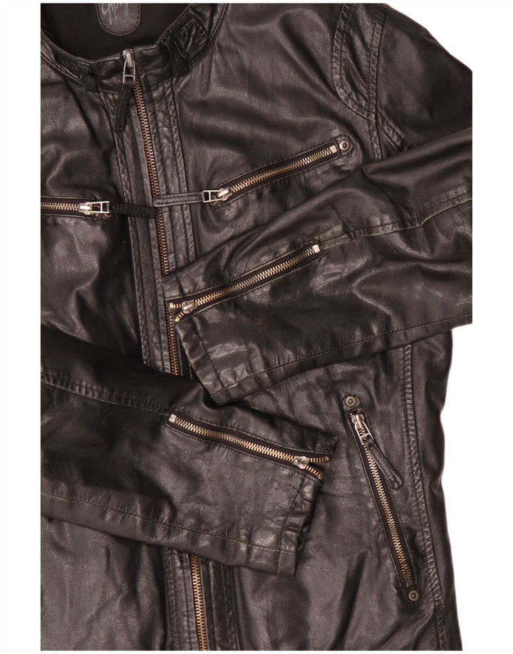 Gypsy Womens Leather Jacket UK 16 Large Black Leather