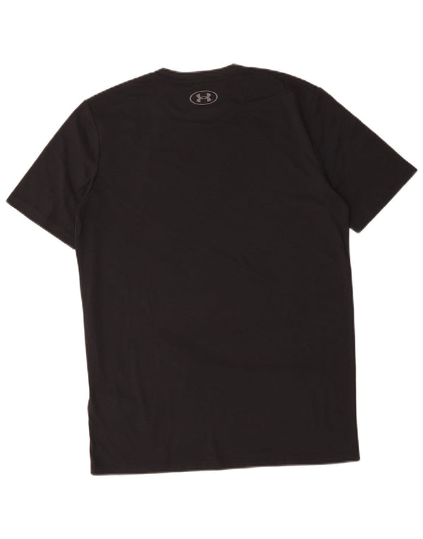 Under Armour Mens T-Shirt Top Small Black Cotton
