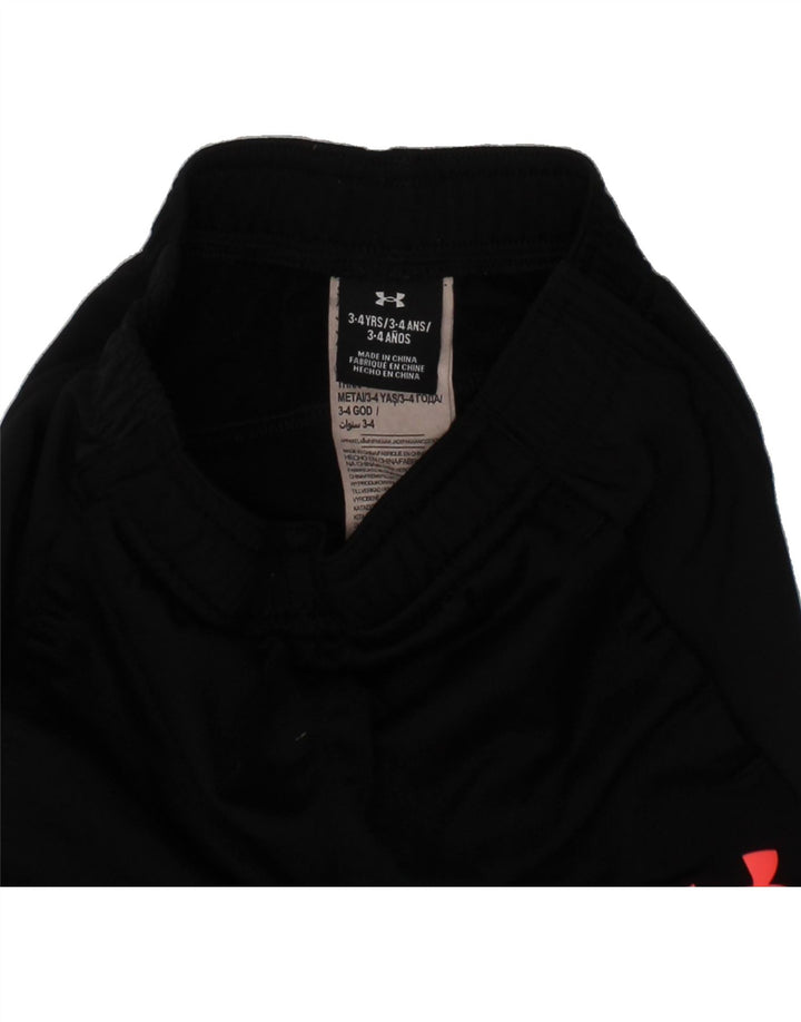 UNDER ARMOUR Boys Tracksuit Trousers Joggers 3-4 Years  Black Polyester Vintage Under Armour and Second-Hand Under Armour from Messina Hembry 