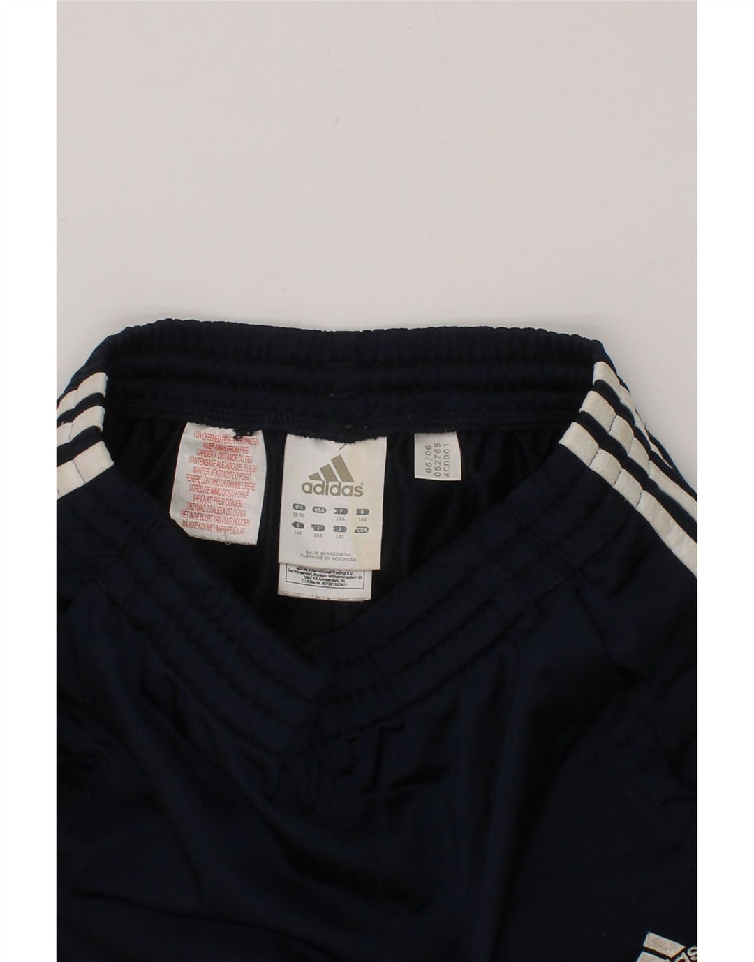 ADIDAS Boys Tracksuit Trousers 9-10 Years  Navy Blue Polyester Vintage Adidas and Second-Hand Adidas from Messina Hembry 