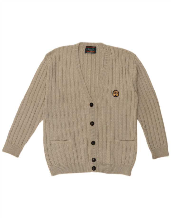 Explorer Mens Cardigan Sweater IT 52 Large Beige Wool