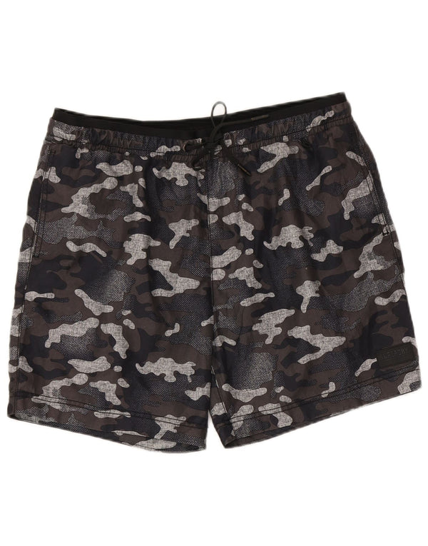 Superdry svømmeshorts til mænd, store flerfarvede camouflagepolyester