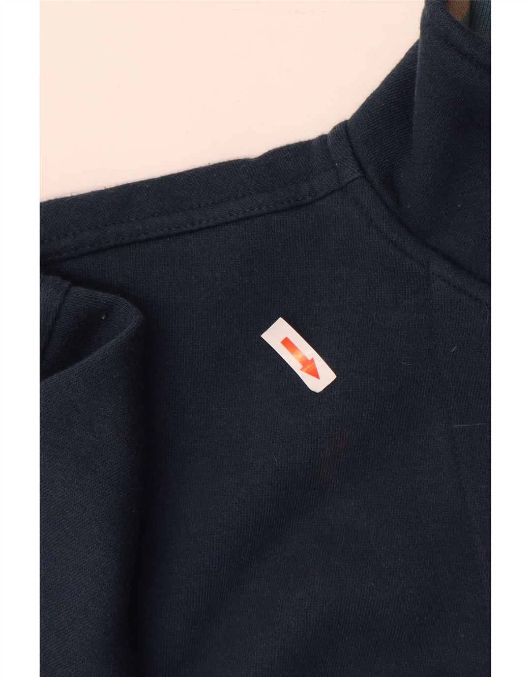Ellesse Mens Zip Neck Sweatshirt Jumper Large Navy Blue Cotton