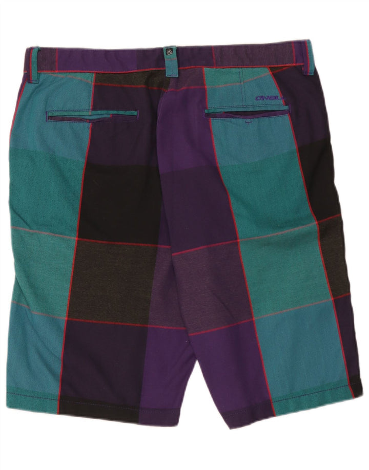 O'Neill Mens Chino Shorts W34 Large Multicoloured Check Polyester