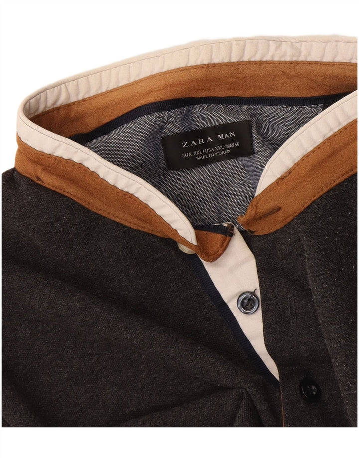 Zara Mens Polo Shirt 2XL Grey
