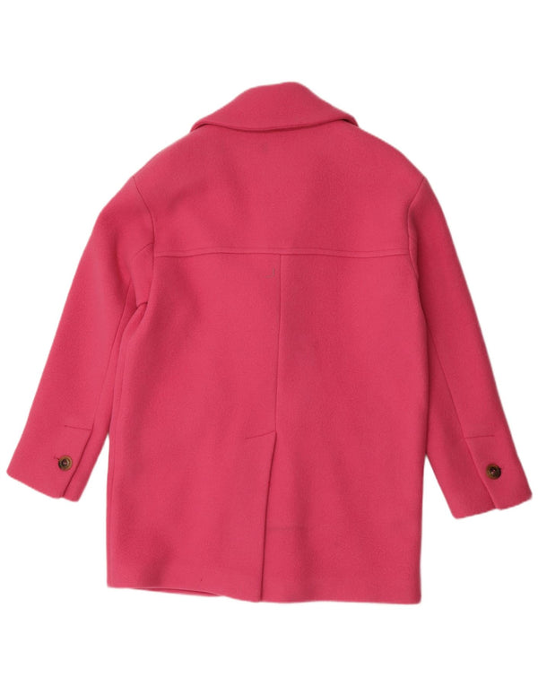 Pinko Womens Oversized Double Breasted Coat UK 6 XS  Pink Wool