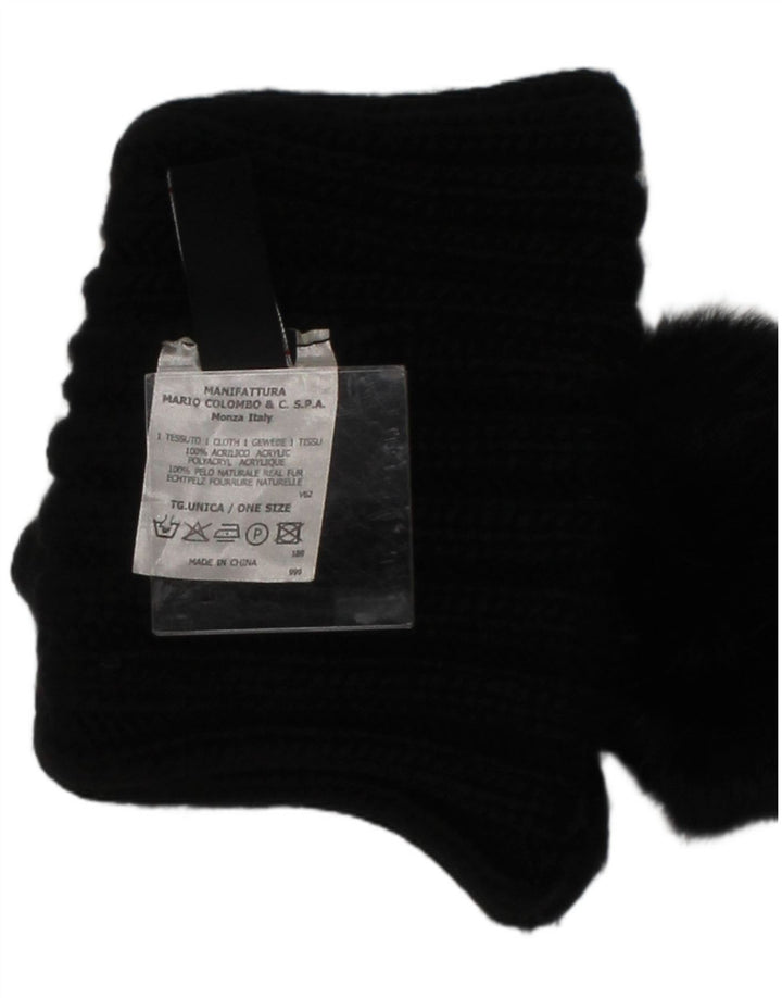 Colmar Womens Knit Bobble Hat One Size Black Acrylic Winter