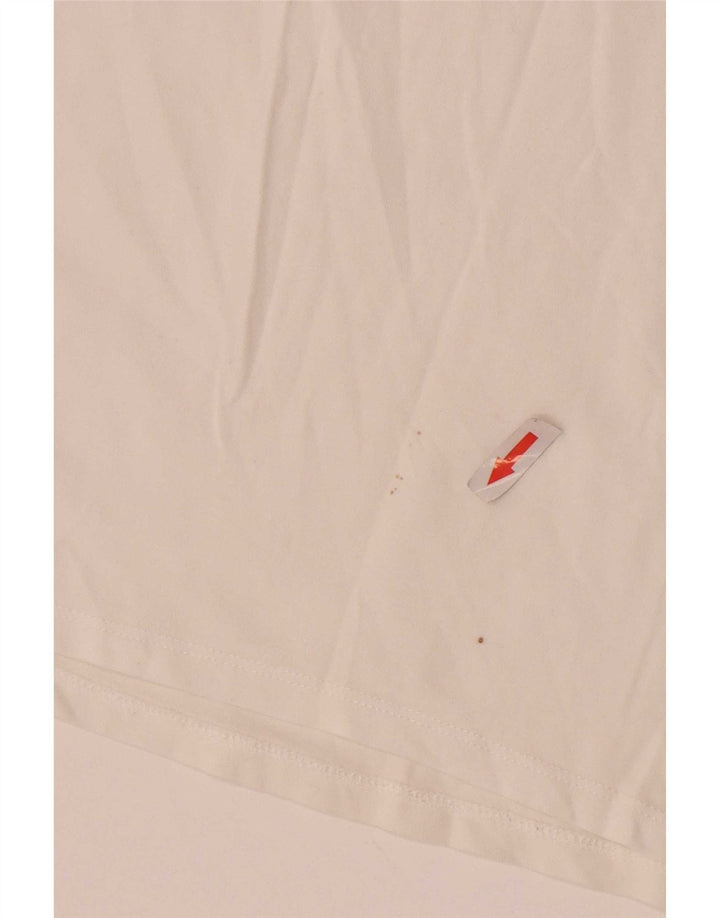 Max Mara Top grafico da donna manica 3/4 UK 14 Medium White
