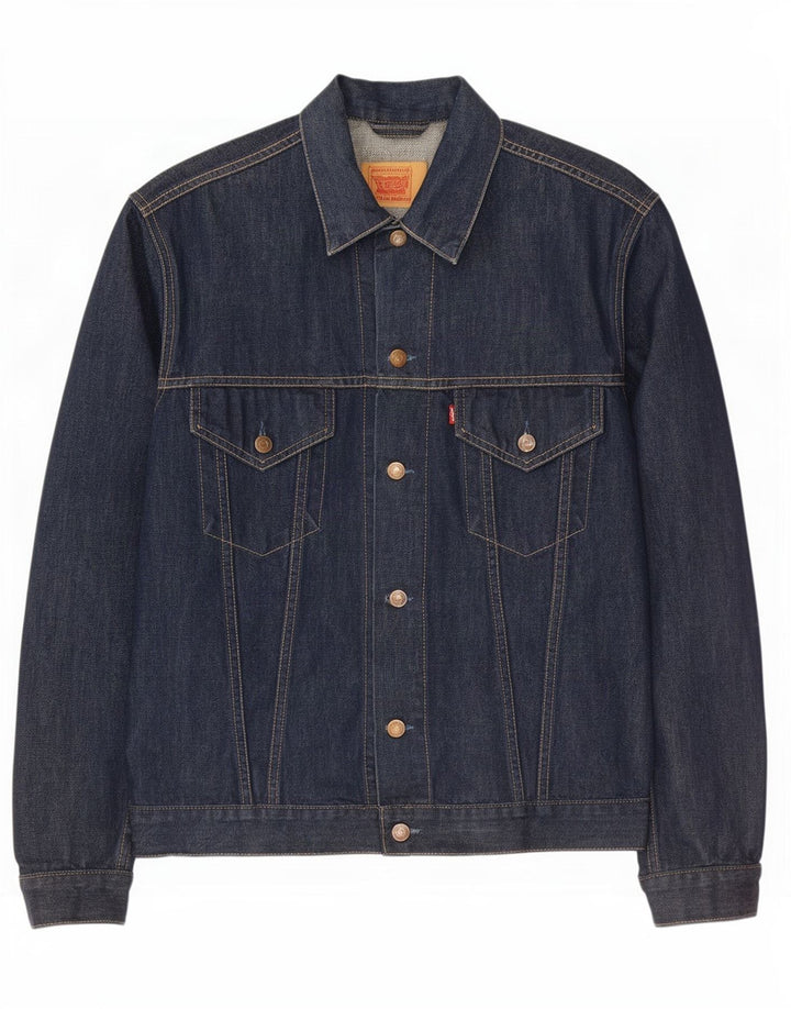 Levi's Mens Denim Jacket UK 44 2XL Navy Blue Cotton