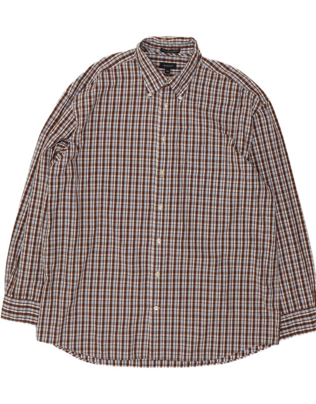 Gant Mens Regular Fit Shirt 3XL Brown Check Cotton