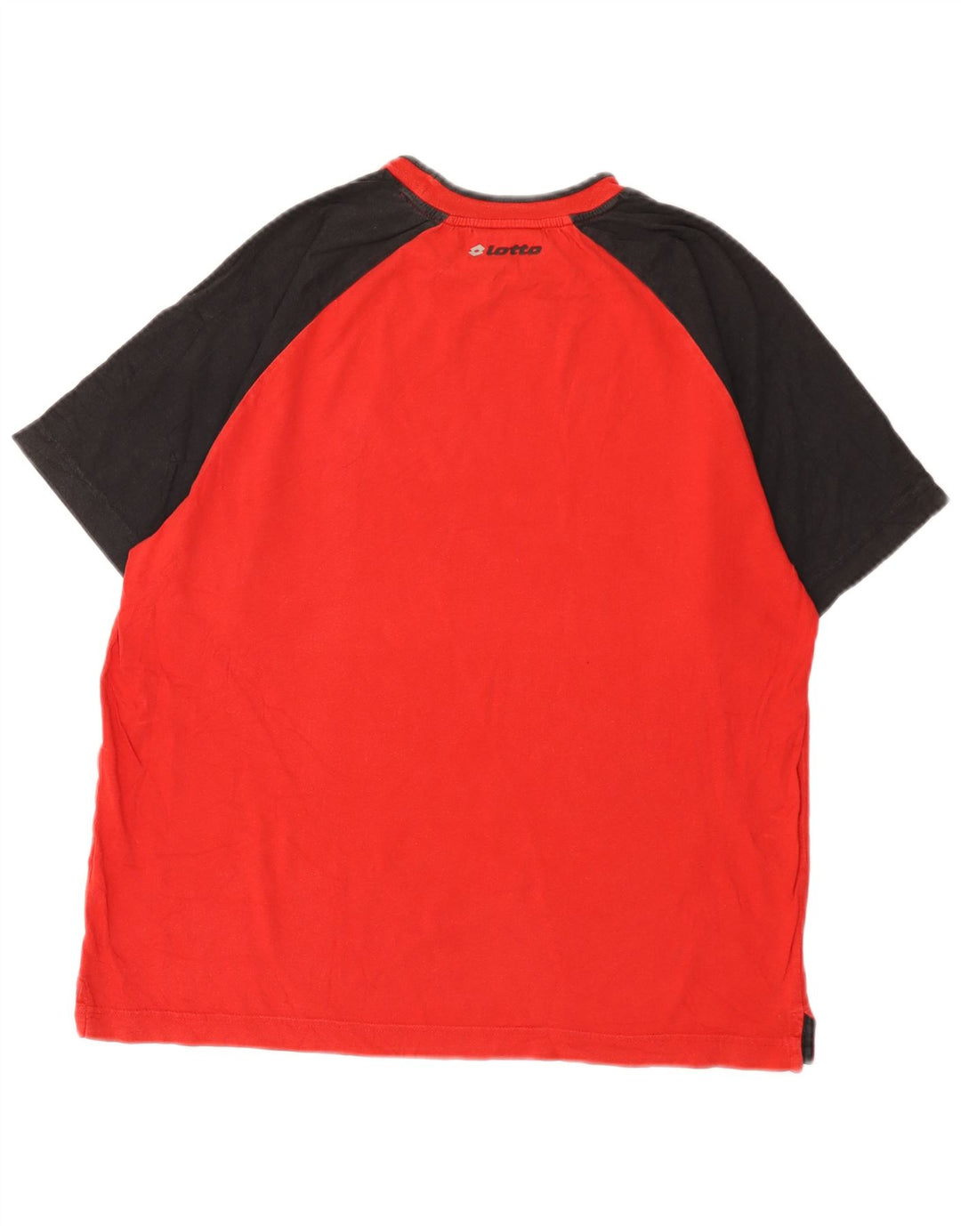 Lotto Mens T-Shirt Top Medium Red Colourblock
