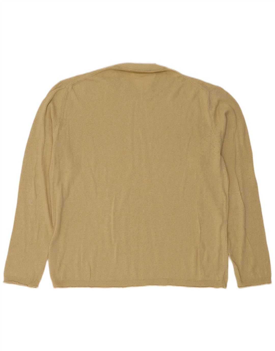 ZARA Mens Crew Neck Jumper Sweater XL Beige