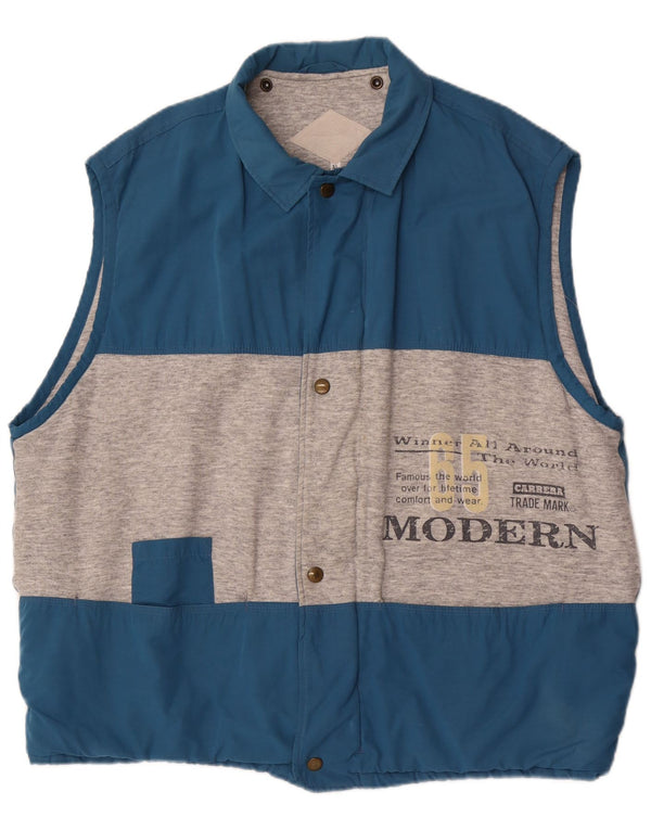 Carrera Herre Grafisk Gilet UK 42 XL Blå Colourblock Polyester