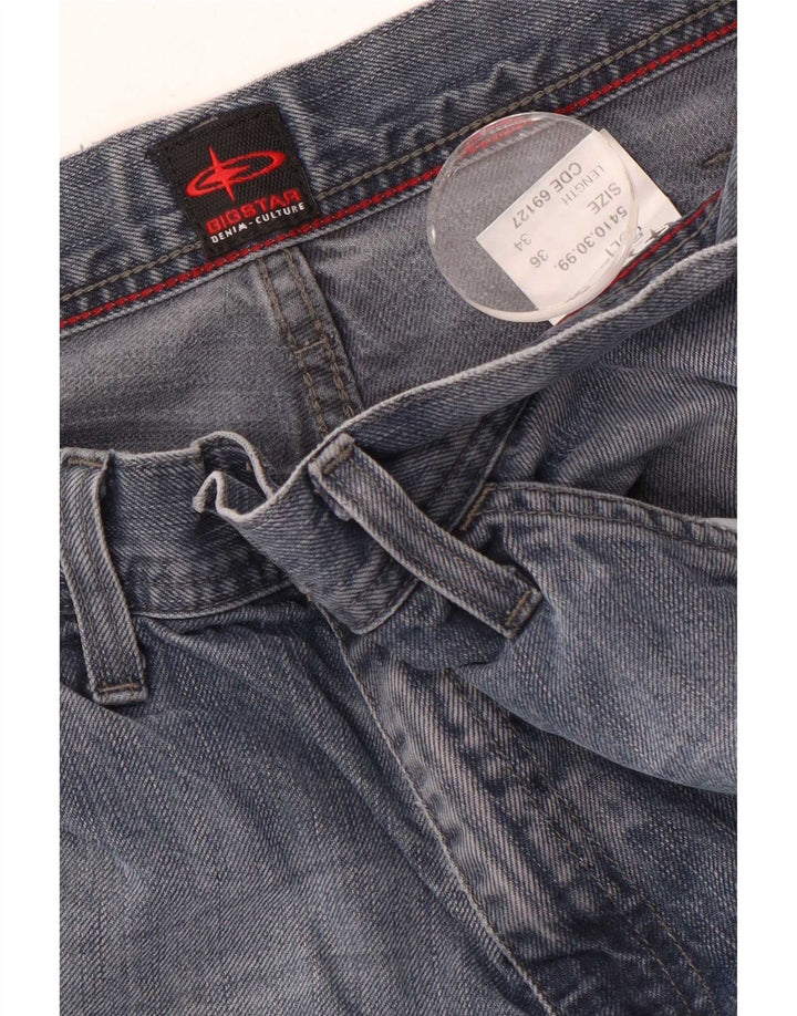 Big Star Mens Straight Jeans W36 L34 Blue Cotton