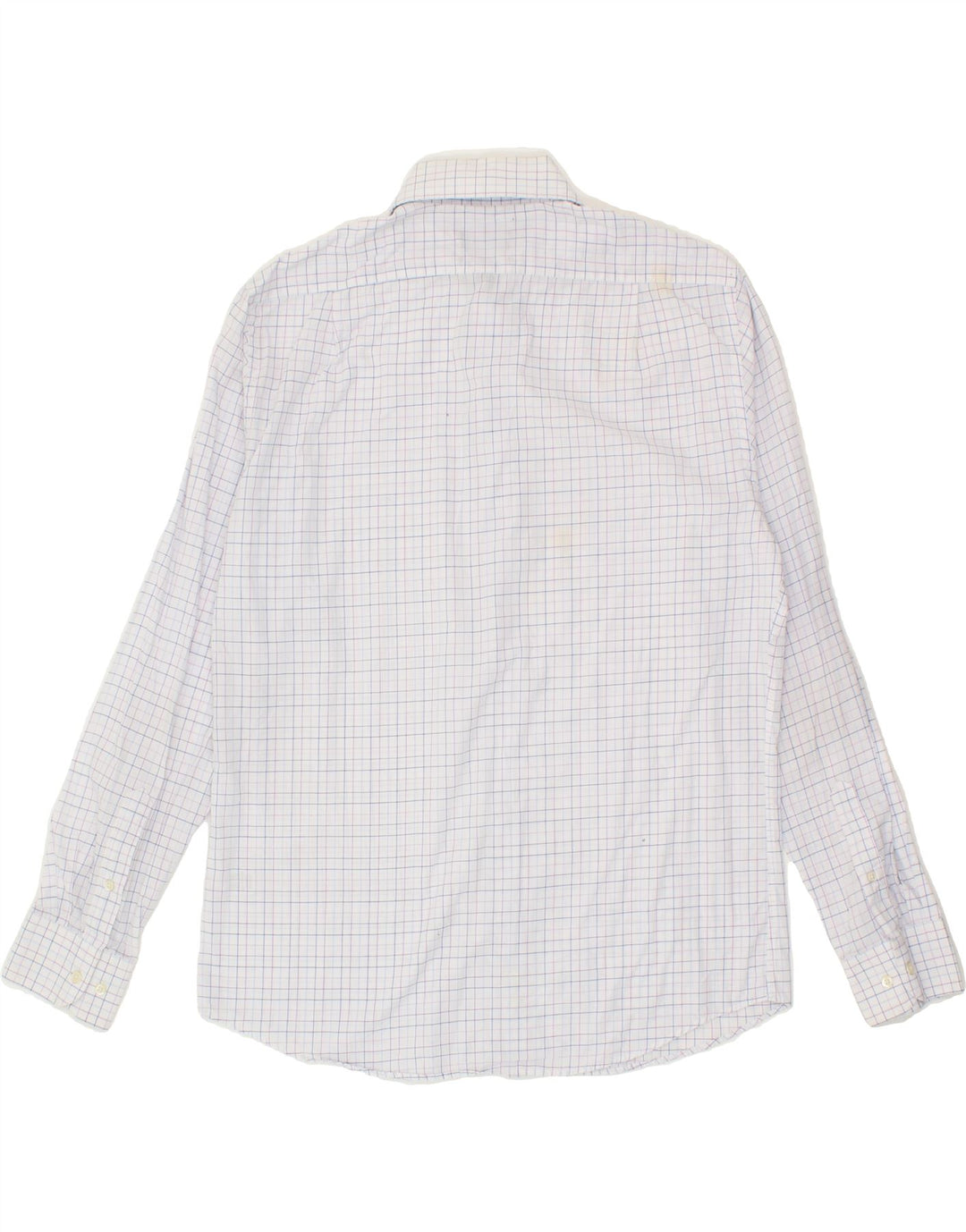 DOCKERS Mens Fitted Shirt Size 15 1/2 Medium White Check Cotton Vintage Dockers and Second-Hand Dockers from Messina Hembry 