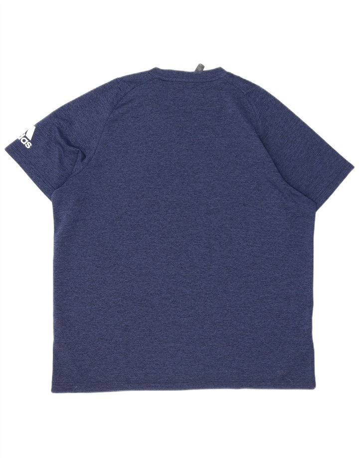 Adidas Mens T-Shirt Top XL Navy Blue Polyester