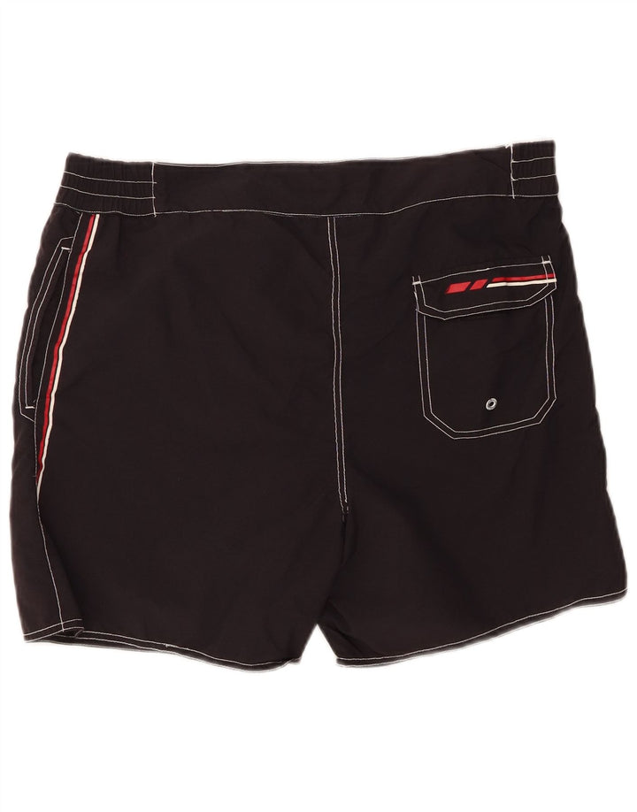 ASTROLABIO Mens Graphic Swimming Shorts Medium  Black Polyamide