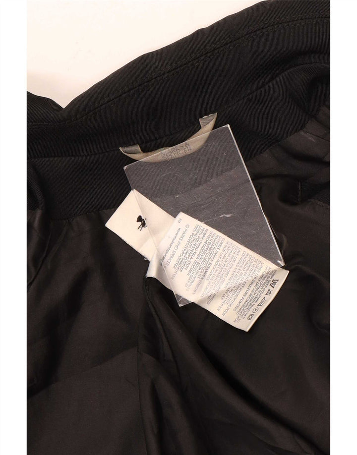 Marks & Spencer Womens Overcoat UK 12 Medium Black Polyester