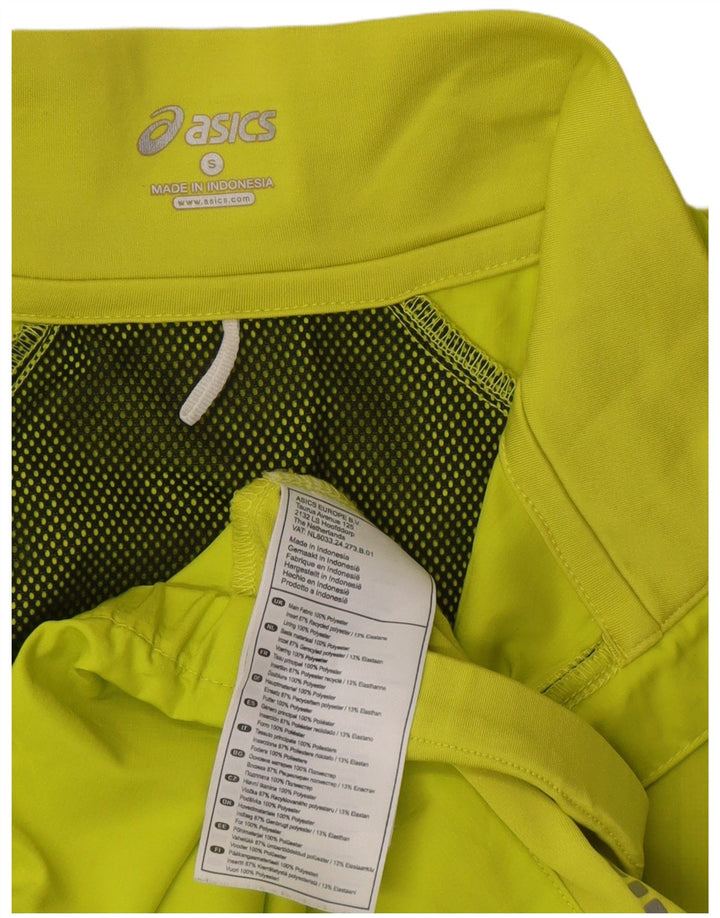 Asics Mens Tracksuit Top Jacket Small Green Polyester