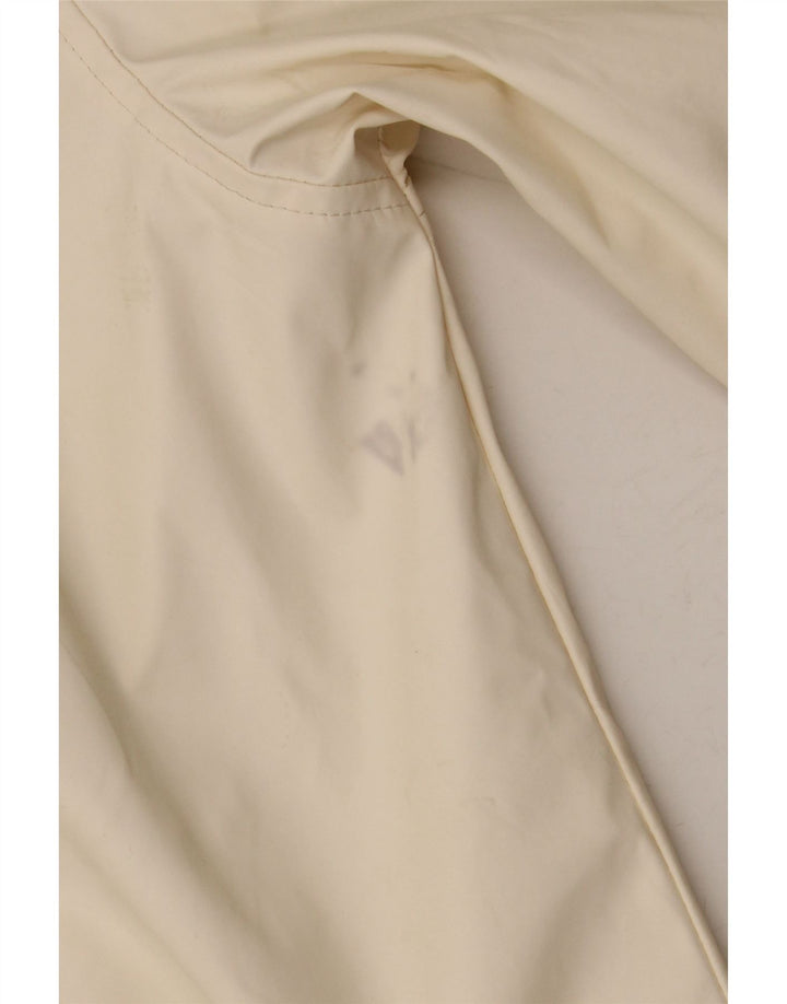 Topshop Womens Oversized Hooded Rain Jacket UK 10 Small Off White