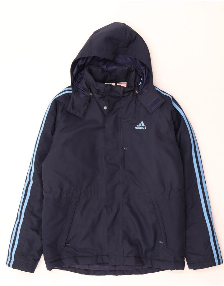 Adidas hættejakke til drenge 13-14 år marineblå polyester