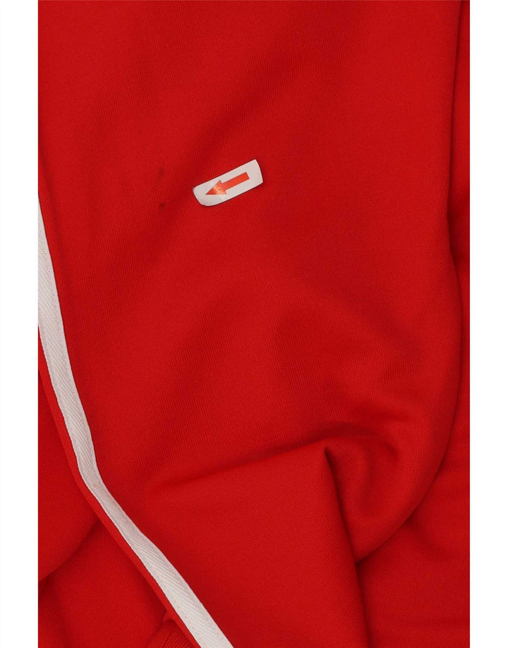 Maglione con cappuccio e zip da uomo Adidas XL rosso poliestere